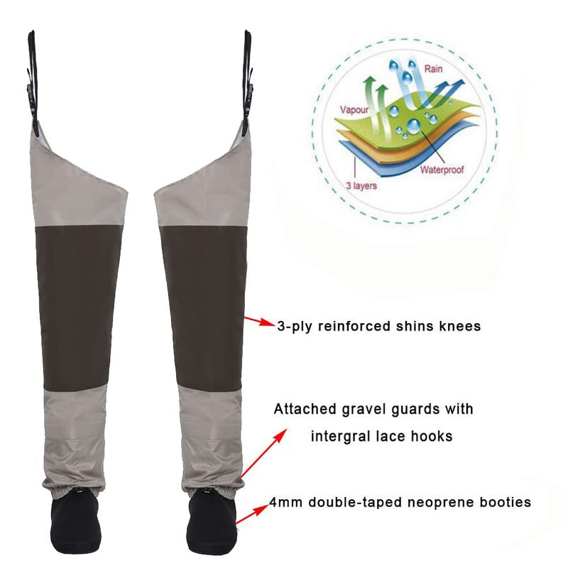 Kylebooker Breathable Stockingfoot Hip Waders(XXL) - Image 4